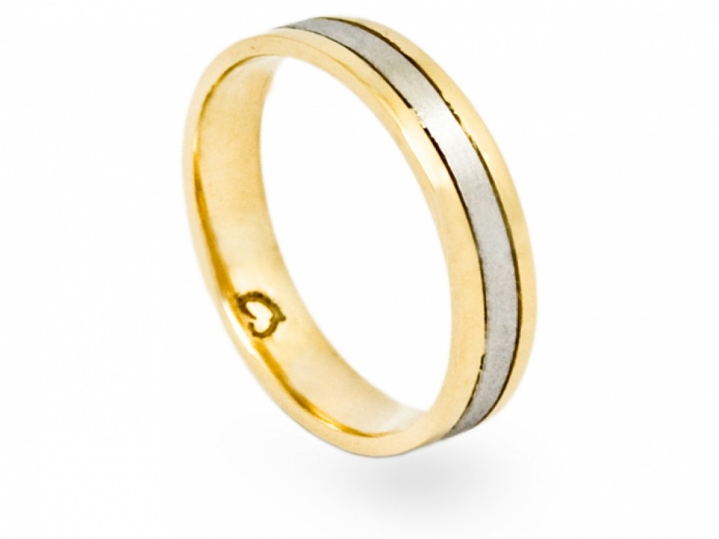 Alianças Ouro Amarelo e Branco sem Brilhantes ALR002406