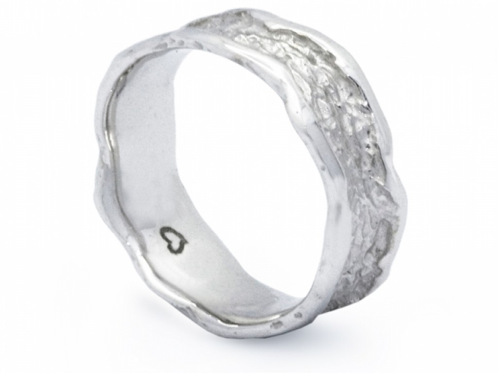 Alianças Ouro Branco sem Brilhantes ALR002370B