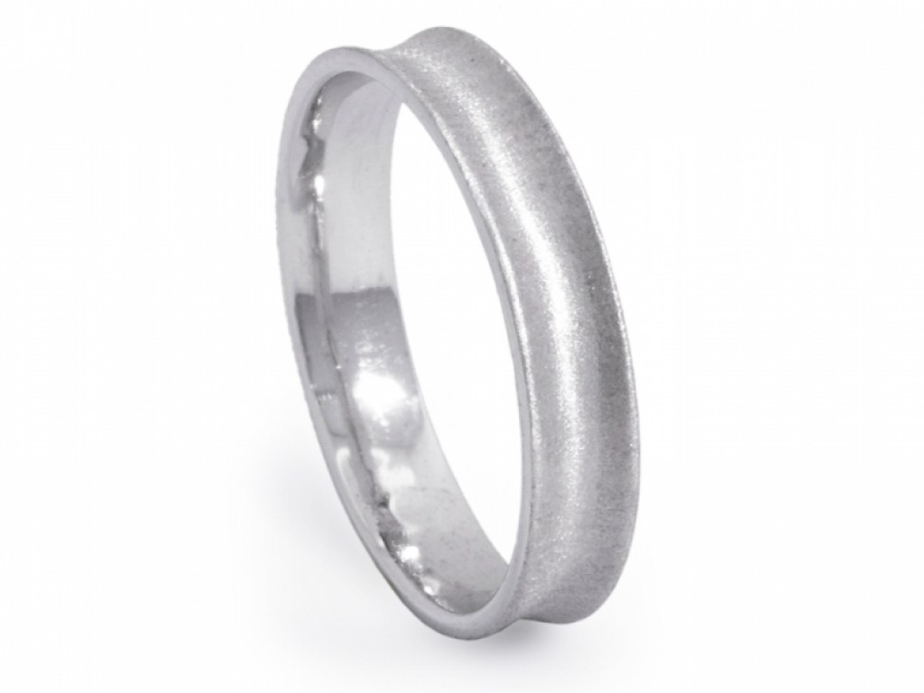 Alianças Ouro Branco sem Brilhantes ALR002839B