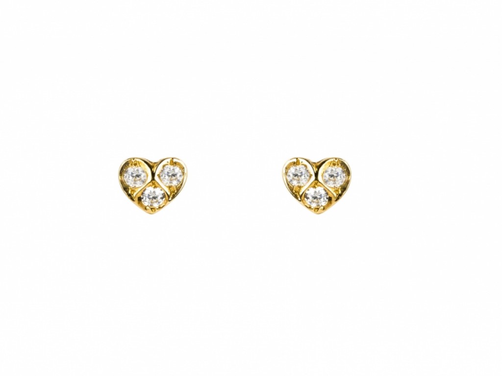 Brincos Tornilhos Ouro com Zirconias TR001451