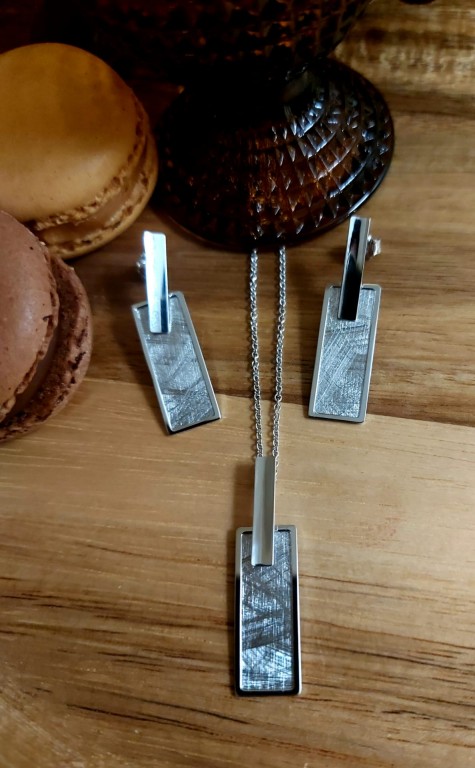 Conjunto Fio e brincos em prata 925