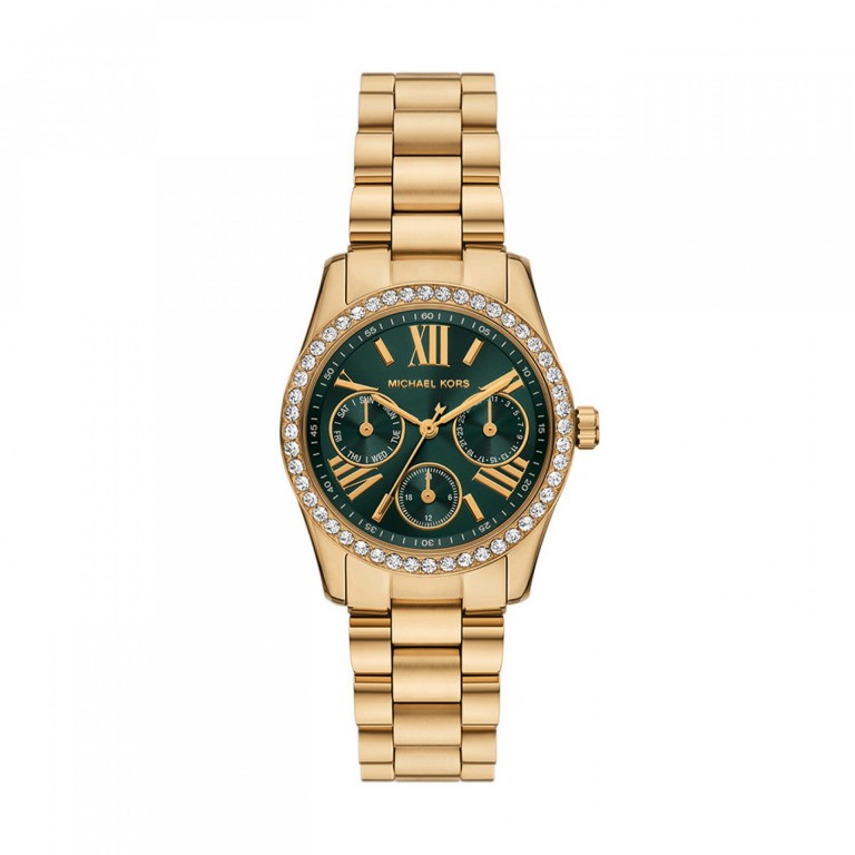 Relógio Mini Lexington Pavé Dourado