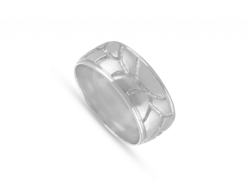 Alianças Ouro Branco sem Brilhantes ALR003947B