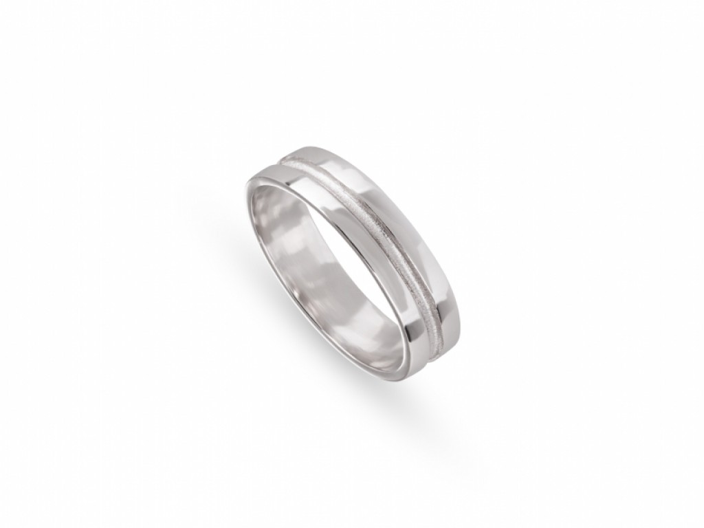 Alianças Ouro Branco sem Brilhantes ALR003555B