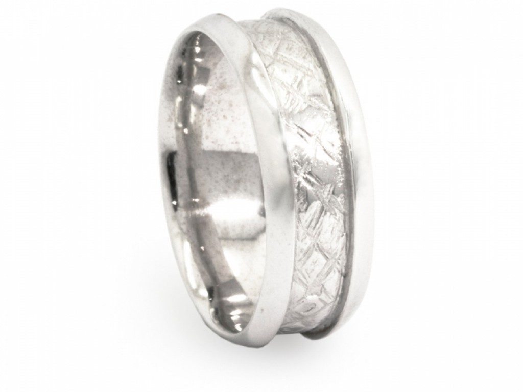 Alianças Ouro Branco sem Brilhantes ALR003106B