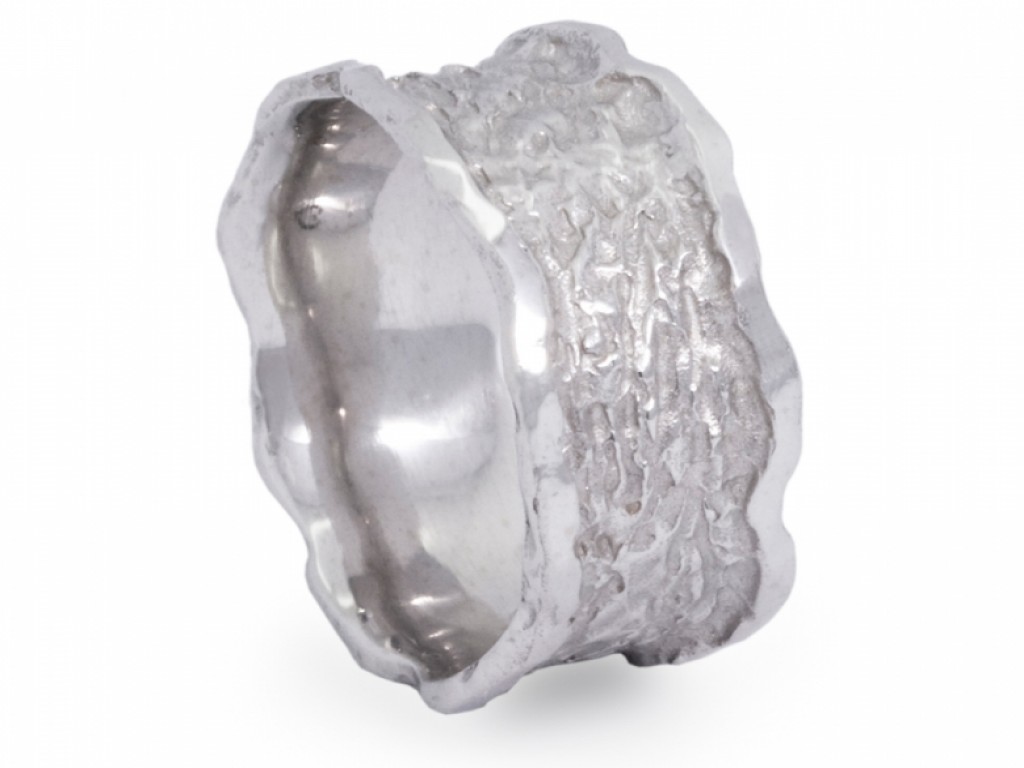 Alianças Ouro Branco sem Brilhantes ALR002852B