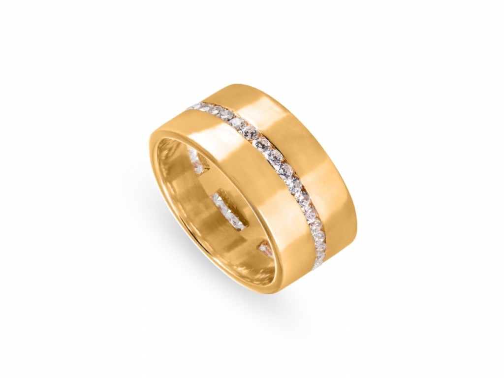 Aliança de Casamento Ouro Amarelo com Diamantes ALR004115