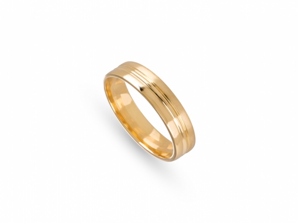 Alianças Ouro Amarelo sem Brilhantes ALR004061