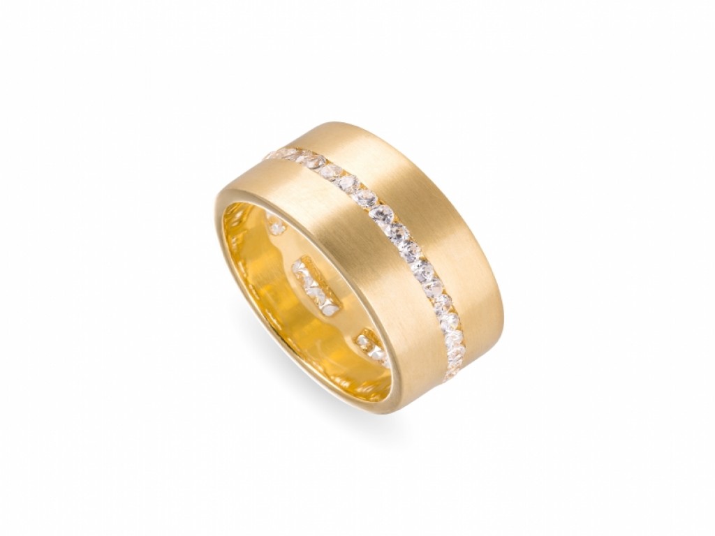 Aliança de Casamento Ouro Amarelo com Diamantes ALR004120