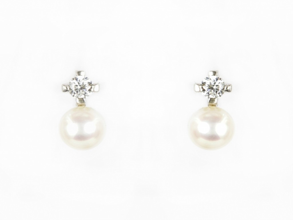 Brincos Tornilhos Ouro com Pérolas TR005103B