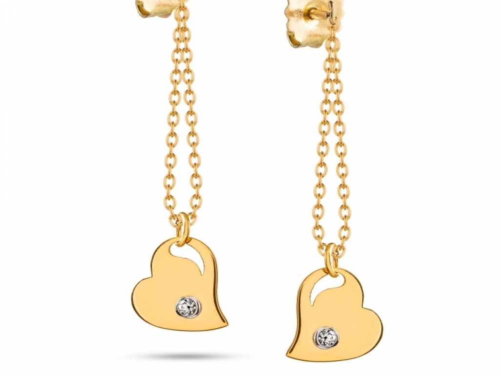 Brincos Tornilhos Ouro com Diamantes TRR005918A