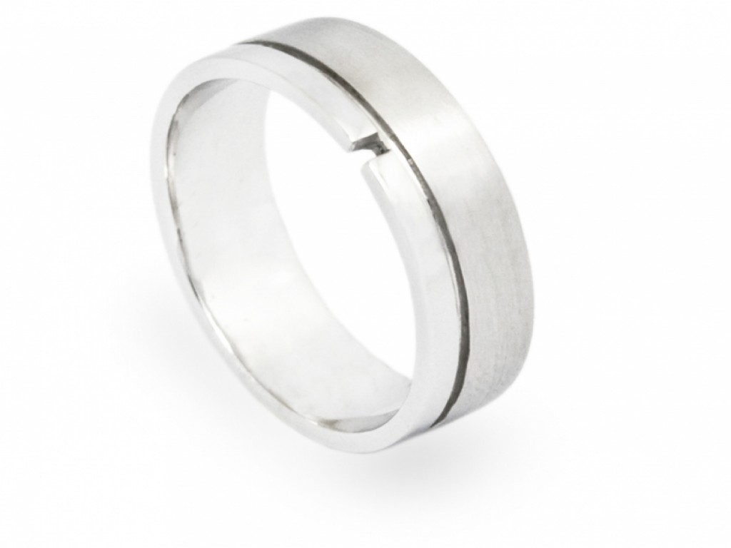 Alianças Ouro Branco sem Brilhantes ALR002620B