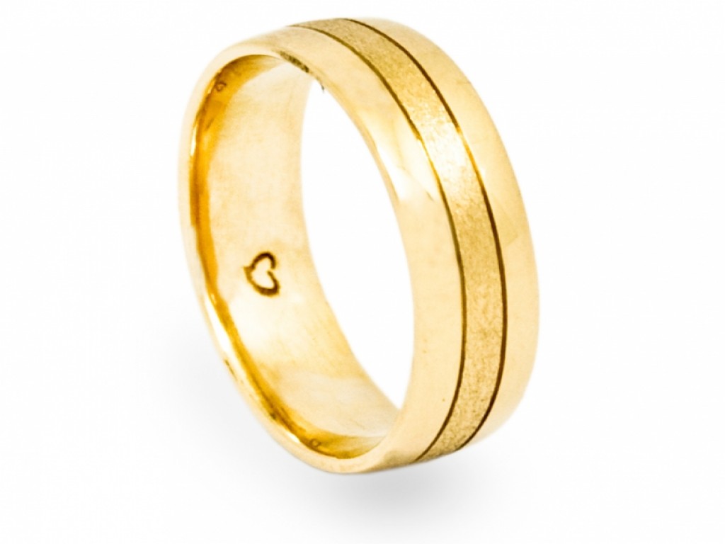 Alianças Ouro Amarelo sem Brilhantes  ALR002666A