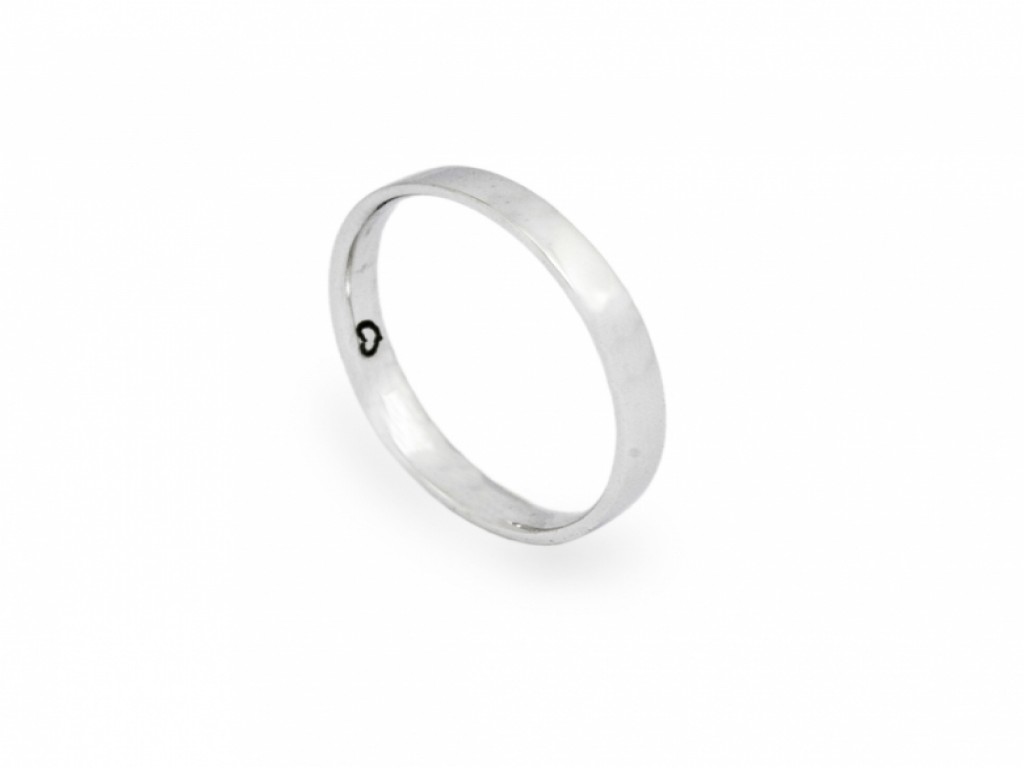 Alianças Ouro Branco sem Brilhantes ALR000750A