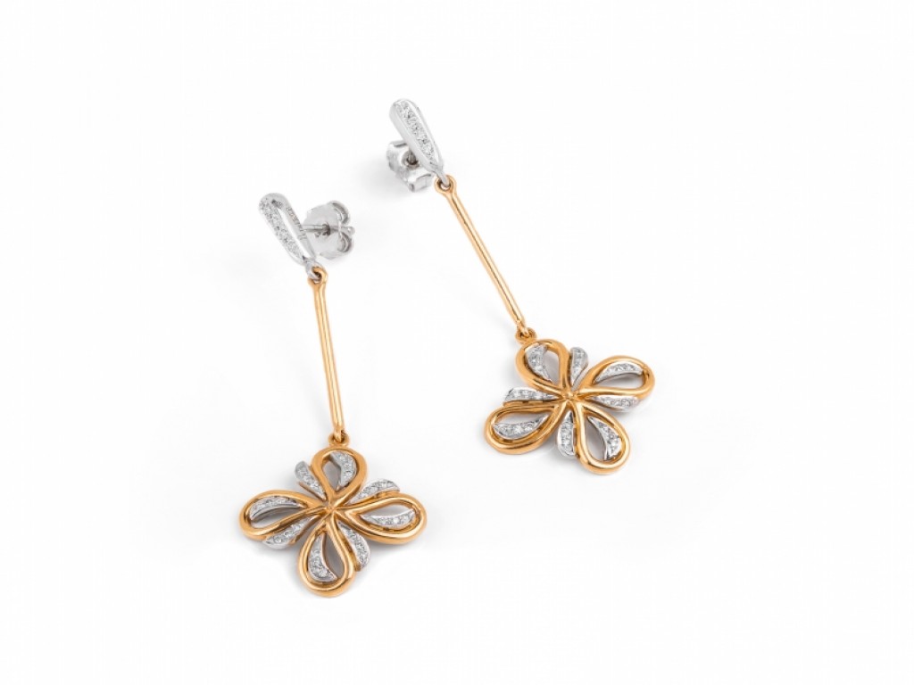 Brincos Tornilhos Ouro com Diamantes TRL004132