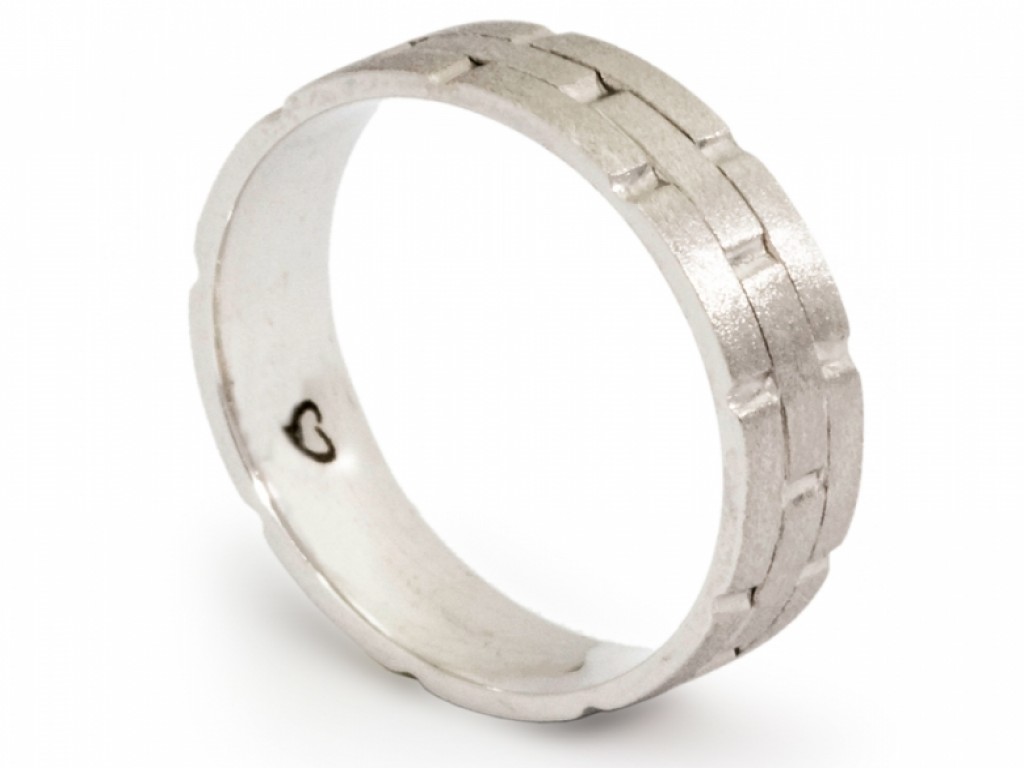 Alianças Ouro Branco sem Brilhantes ALR002658C