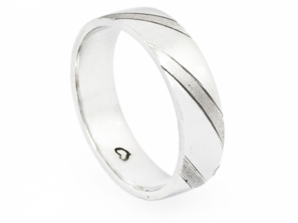 Alianças Ouro Branco sem Brilhantes ALR002885B