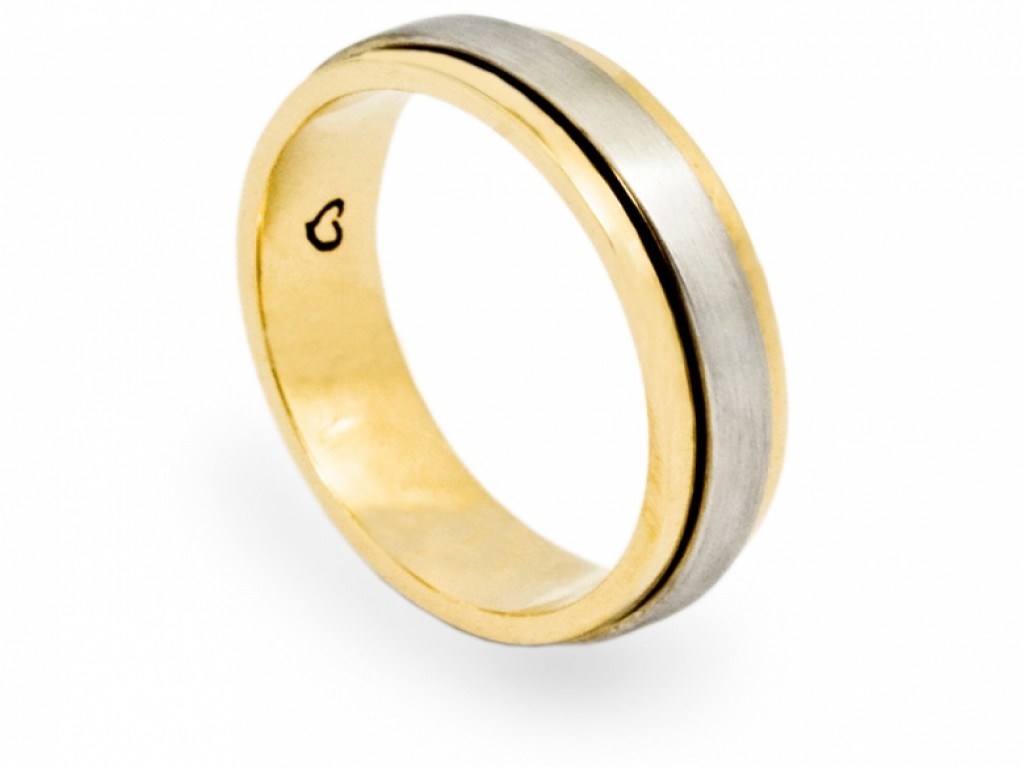 Alianças Ouro Amarelo e Branco sem Brilhantes ALR002312