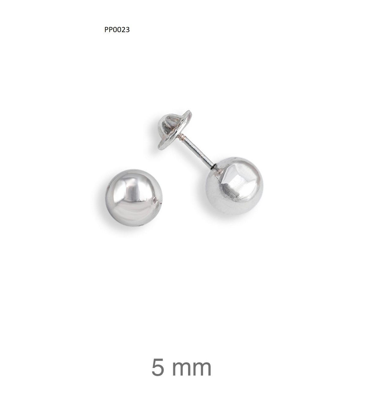 Brincos rosca Rodio P0023