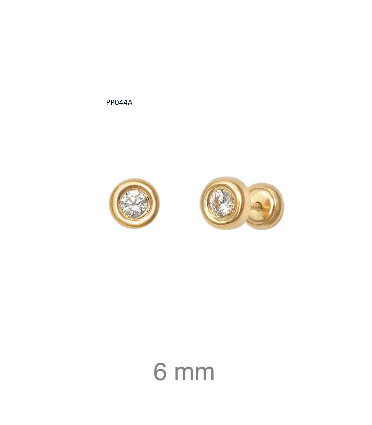 Brincos rosca dourados P0044A