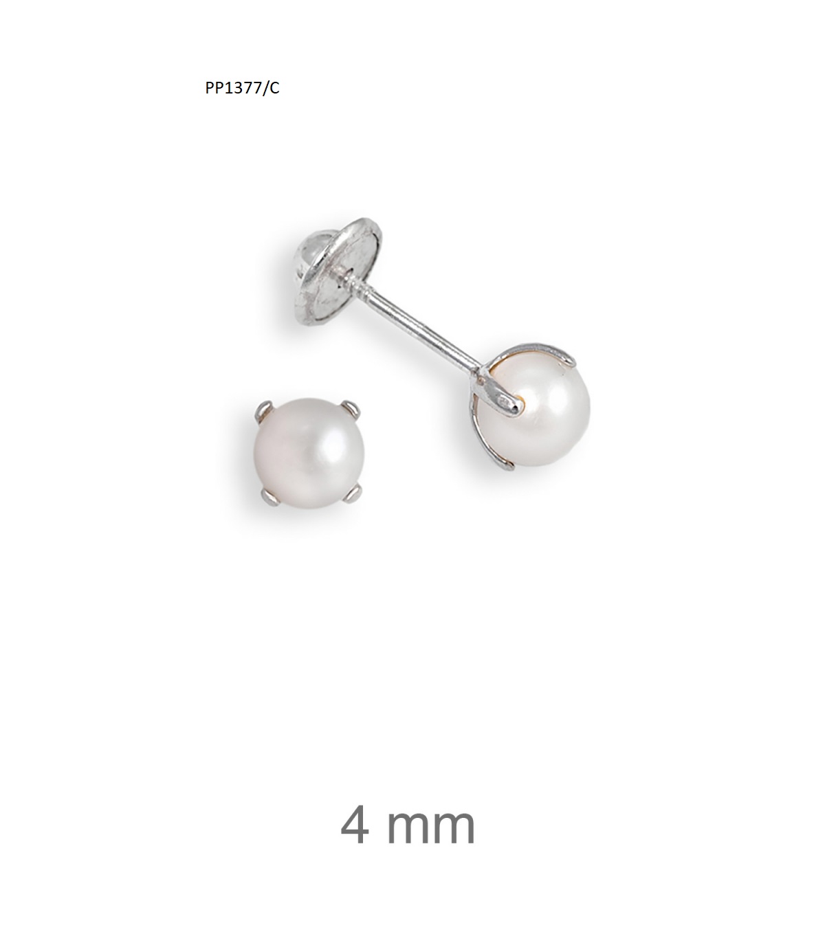 Brincos rosca Rodio P1377