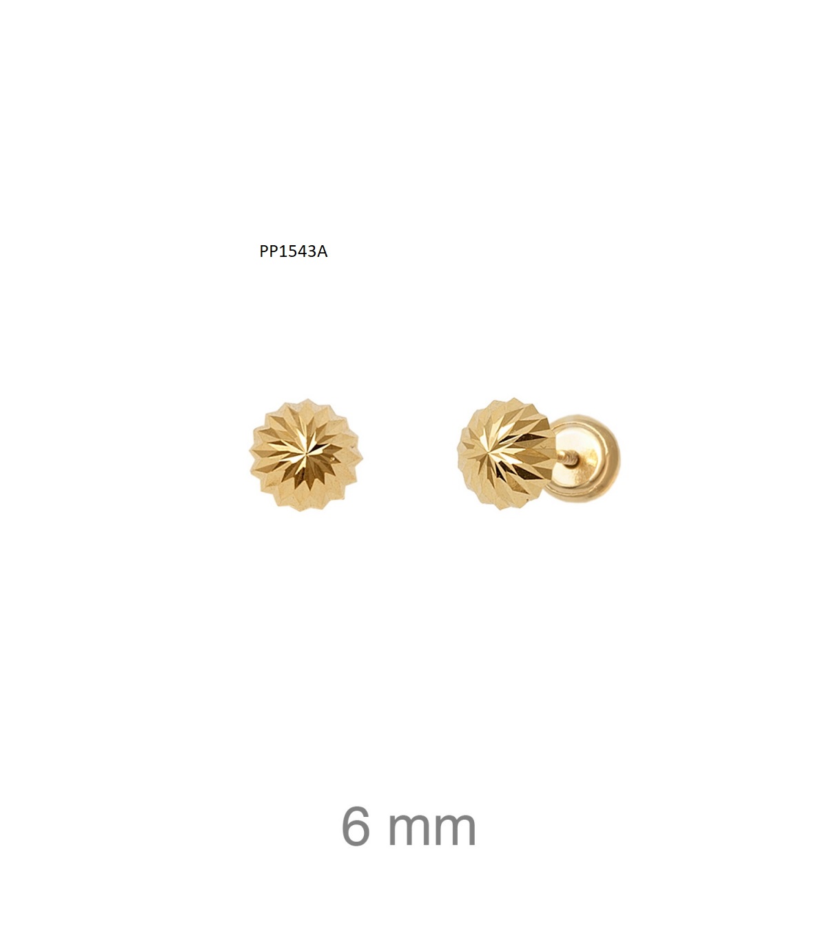 Brincos rosca dourados P1543A