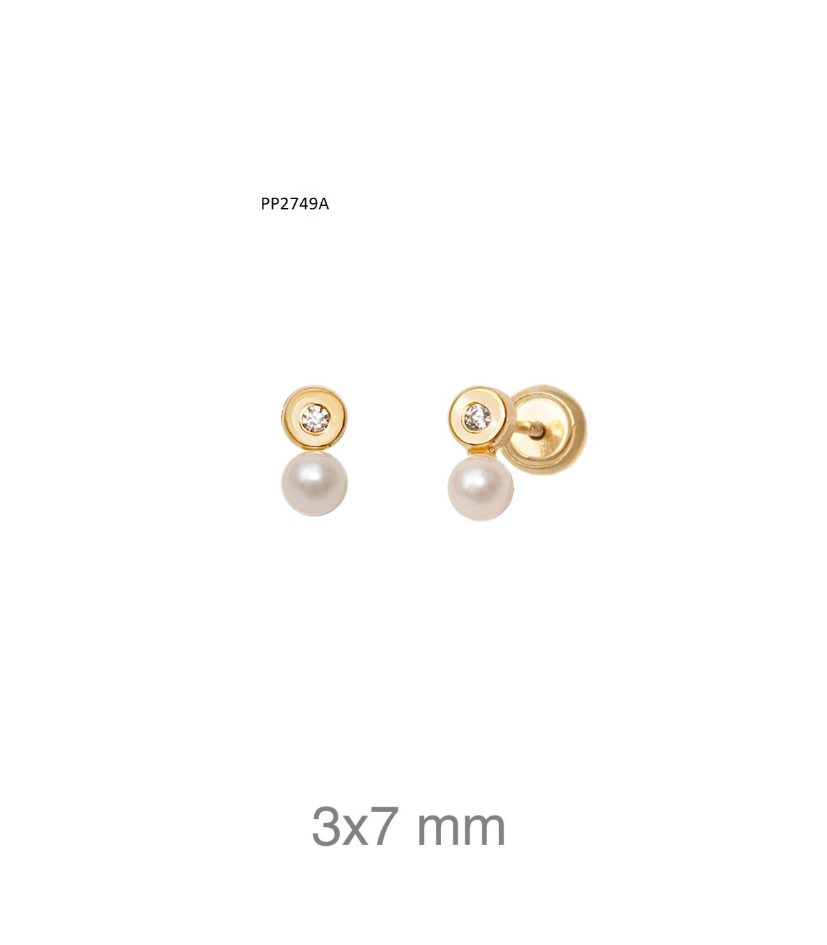 Brincos rosca dourados P2749A