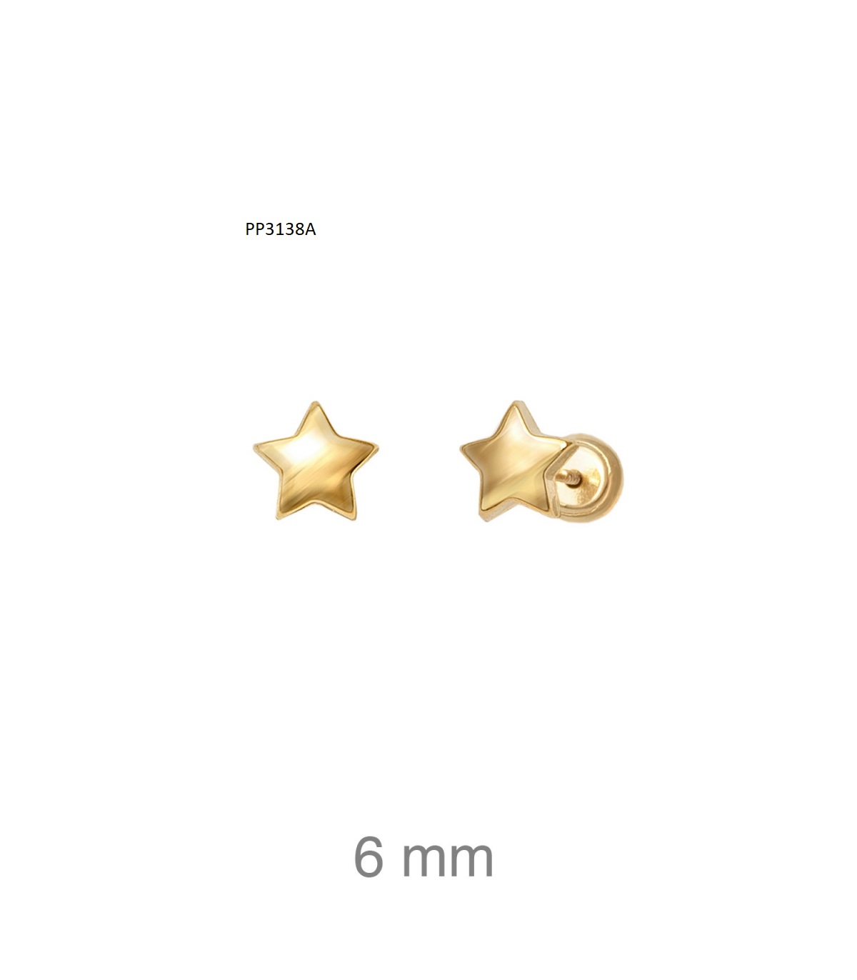 Brincos rosca dourados P3138A