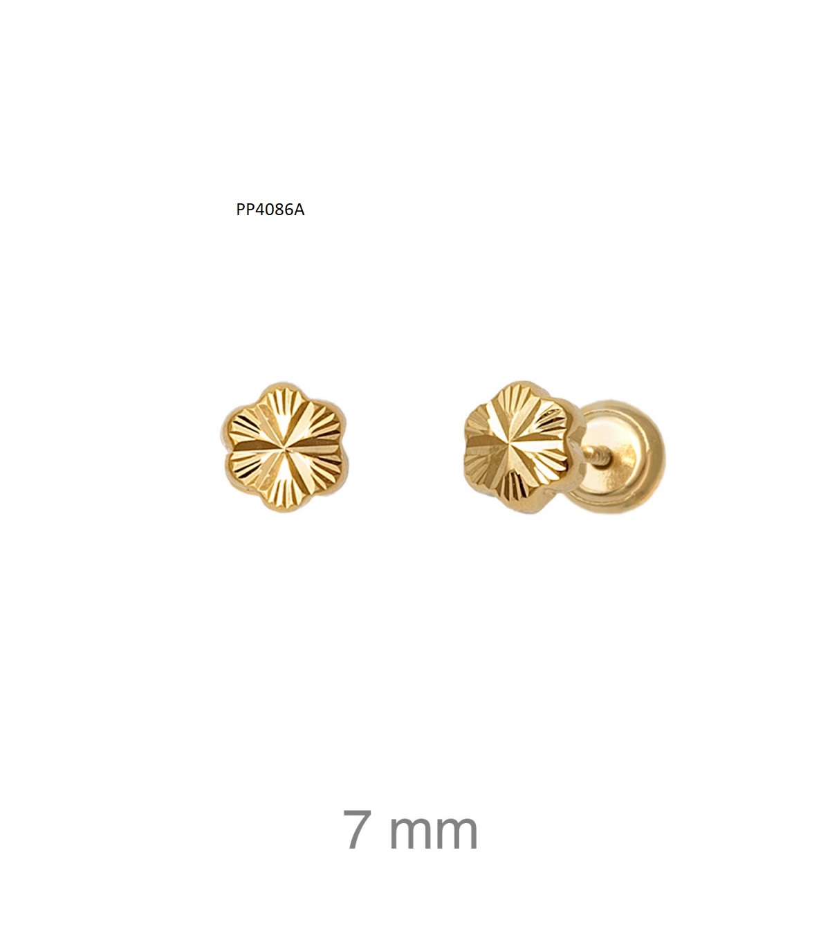 Brincos rosca dourados P4086A