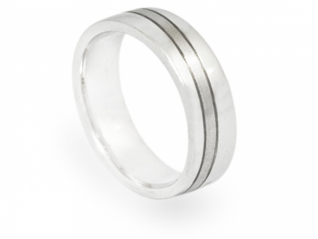 Alianças Ouro Branco sem Brilhantes ALR002723B