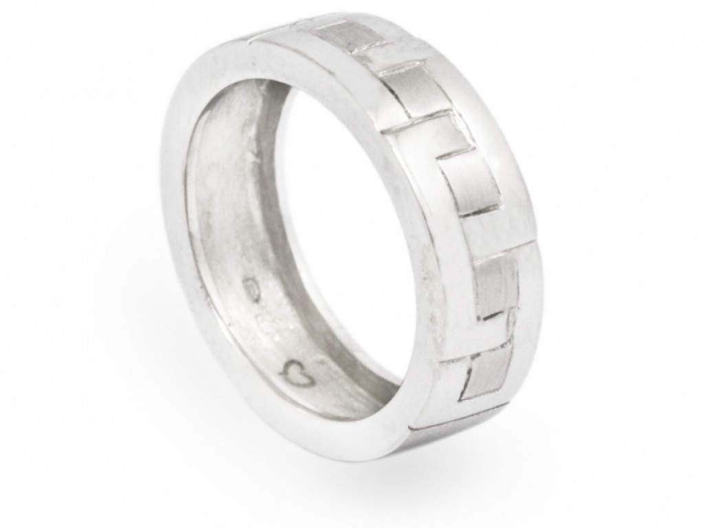 Alianças Ouro Branco sem Brilhantes ALR003537B