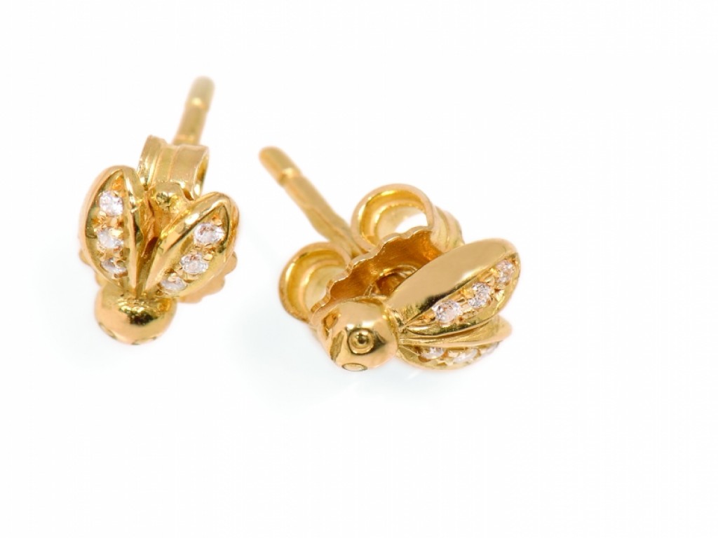 Brincos Tornilhos Ouro com Zirconias TR003156