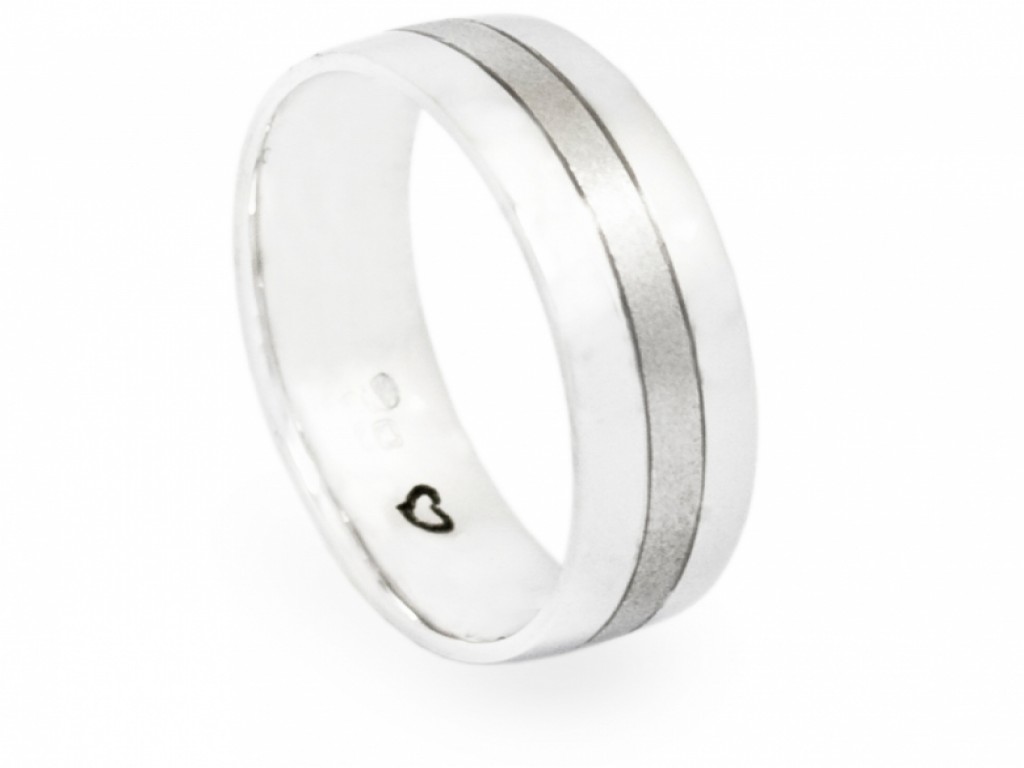 Alianças Ouro Branco sem Brilhantes ALR002666F