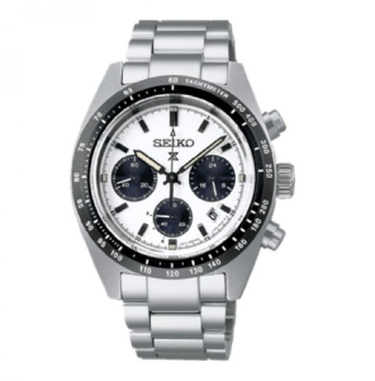 Relógio masculino Seiko  Prospex Speedtimer Chrono Solar Branco