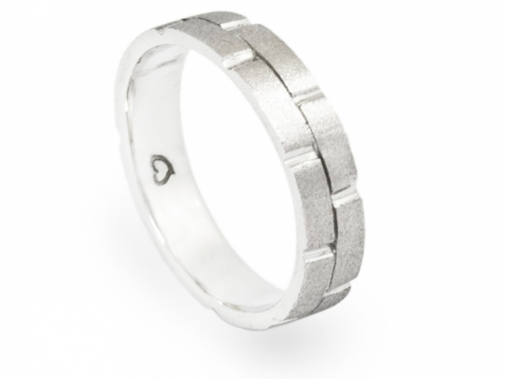 Alianças Ouro Branco sem Brilhantes ALR003238B