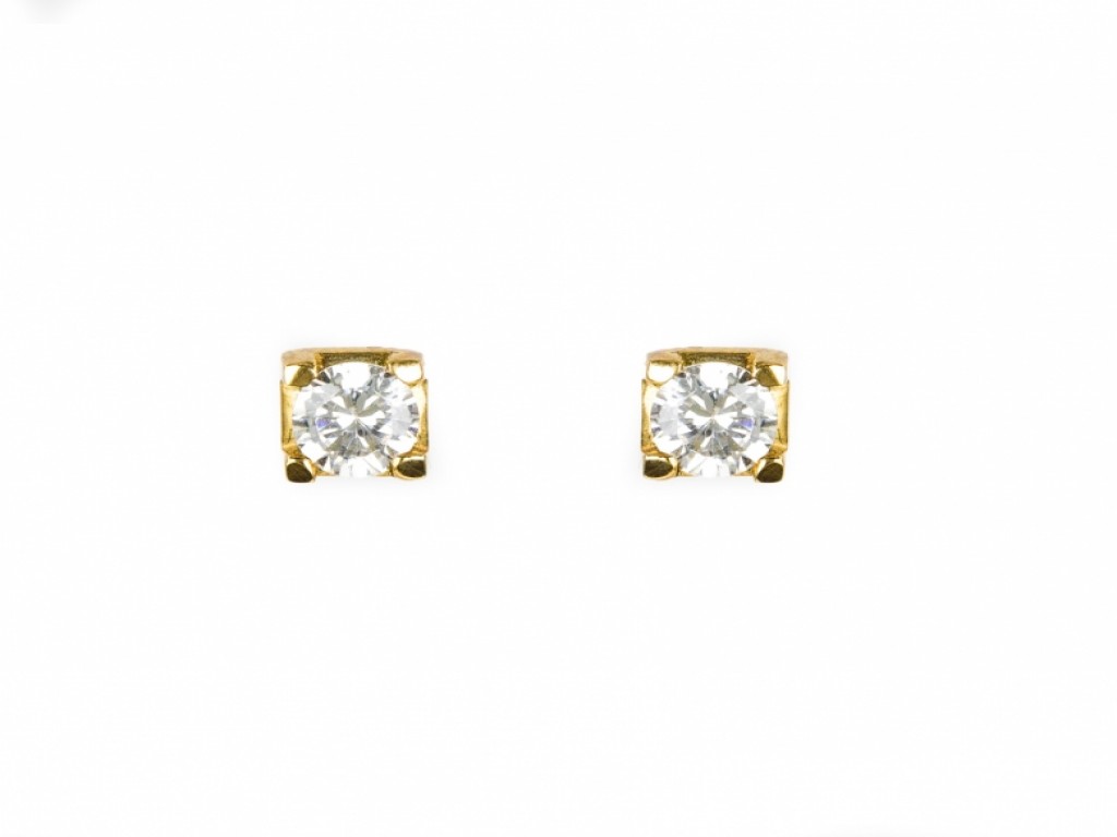 Brincos Tornilhos Ouro com Zirconias TR002747
