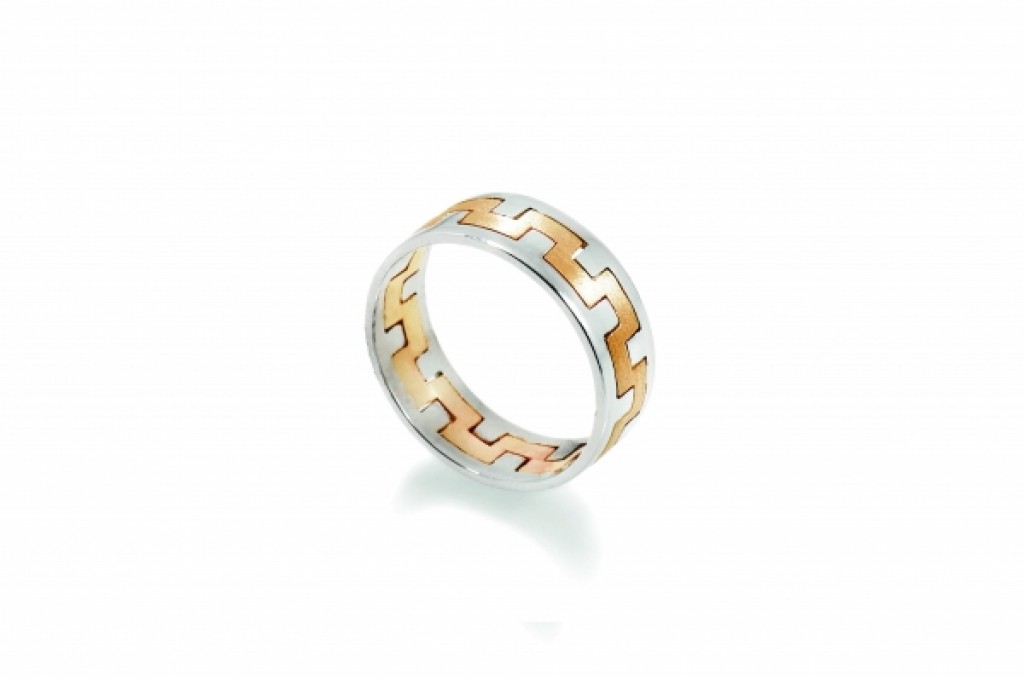 ALIANÇA BICOLOR ROMANTIS CRAFTED LOVE