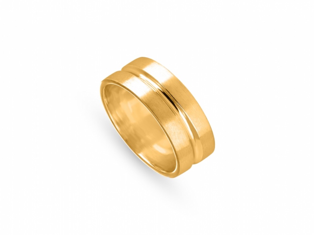 Alianças Ouro Amarelo sem Brilhantes ALR003104