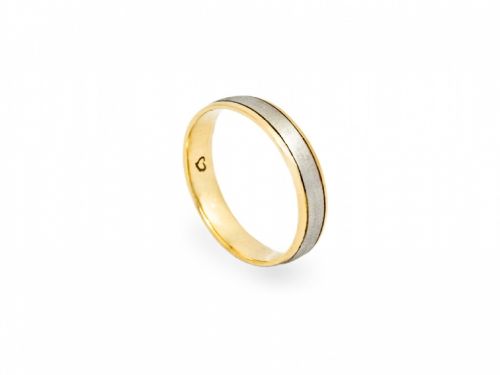 Alianças Ouro Amarelo e Branco sem Brilhantes ALR001996