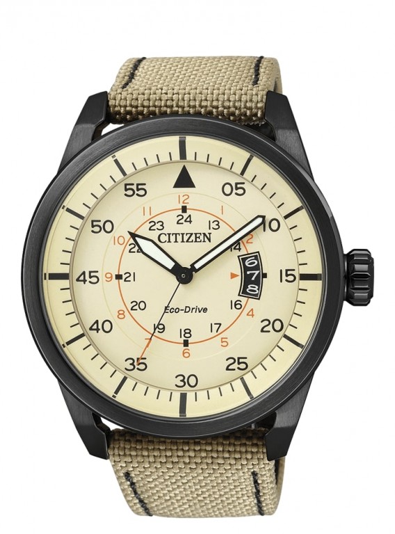 CITIZEN ECO-DRIVE AVIATOR BLACK OF COL