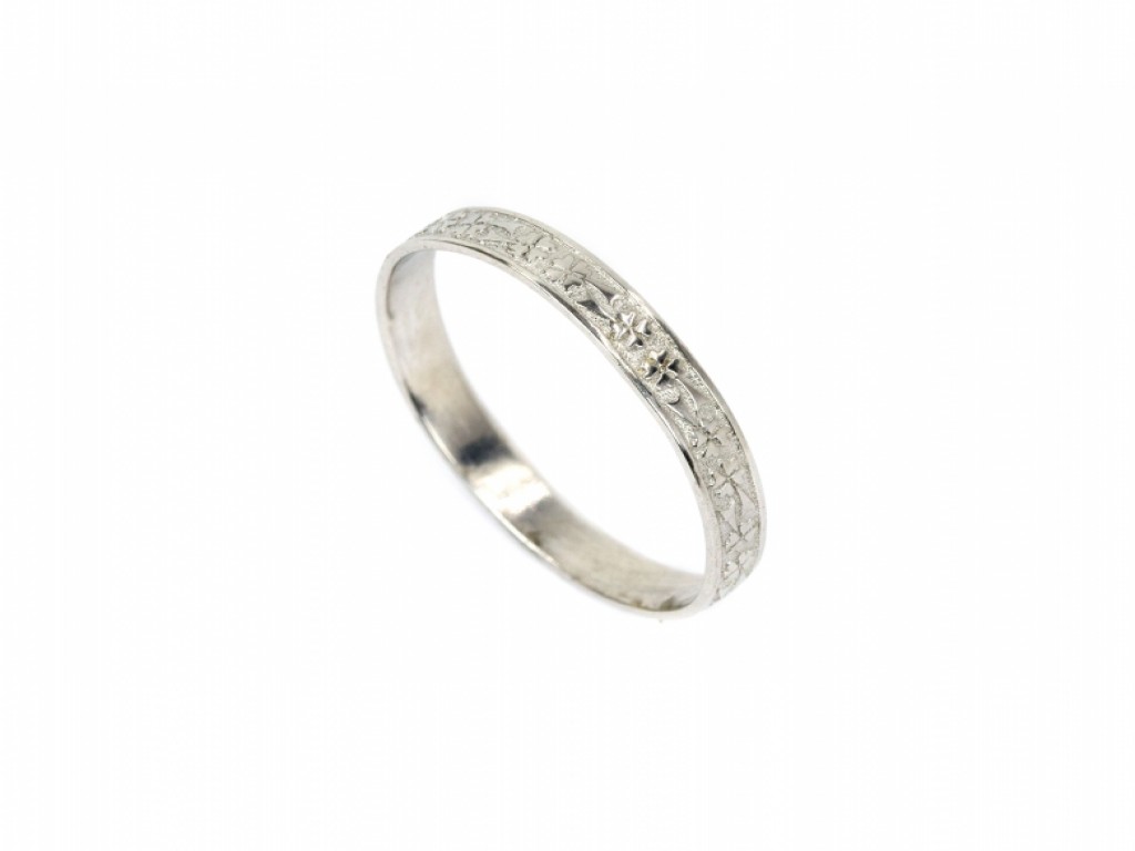 Alianças Ouro Branco sem Brilhantes ALR003581B